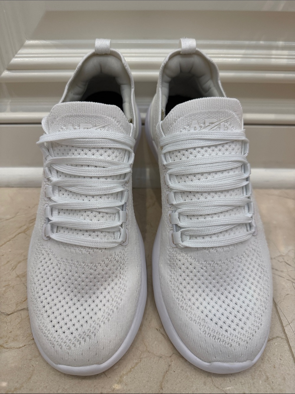 APL Women's White Knit Athletic Sneakers